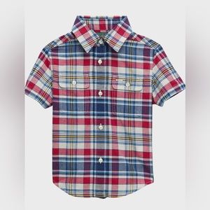 NWT Polo Ralph Lauren country Boy's Plaid-Print Polo Shirt - 4/4T